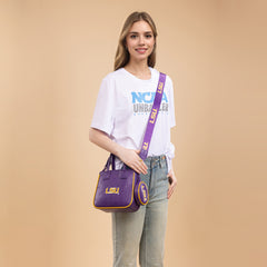 NC-LSU014PP Louisiana State University Fighting Tigers Tote/Crossbody Bag - Purple