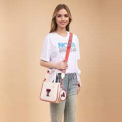 NC-TTU014BG   University of Texas Tech Red Raiders Tote/Crossbody Bag -Beige