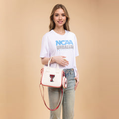 NC-TTU014BG   University of Texas Tech Red Raiders Tote/Crossbody Bag -Beige