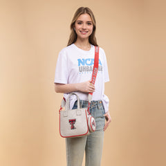NC-TTU014GY  University of Texas Tech Red Raiders Tote/Crossbody Bag -Grey