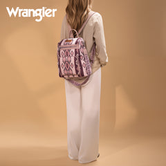 WG213-9110   Wrangler Aztec Print Backpack/Crossbody - Pink