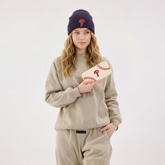 MLB-PP112   MLB Philadelphia Phillies Zip Wallet Baseball Stitch Detail