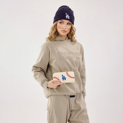 MLB-LA112  MLB Los Angeles Dodgers Zip Wallet Baseball Stitch Detail