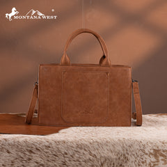 MW1323-8011  Montana West Tooled Collection Tote/Crossbody