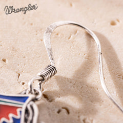 WGE-2001S  Wrangler Horse Head Drop Earrings - SR