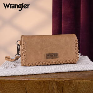 WG183-W048 Wrangler Whipstitch Wristlet Wallet