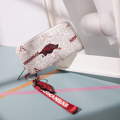 NC-AFU011BG University of Arkansas Razorbacks Wallet/Wristlet - Beige