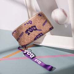 NC-TCU011KH  Texas Christian University Horned Frogs Wallet/Wristlet- Khaki
