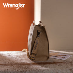 WG283-014  Wrangler Genuine Cowhide Carry-All Cowhide Large Tote /Crossbody - Tan
