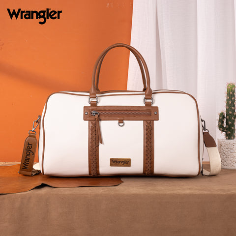 WG185-5110 Wrangler Whipstitch  Collection Duffle Bag -Beige