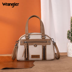 WG185-5112 Wrangler Whipstitch  Collection Satchel/Crossbody Bag -Light Grey