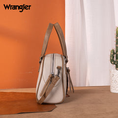 WG185-5112 Wrangler Whipstitch  Collection Satchel/Crossbody Bag -Light Grey