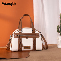 WG185-5112 Wrangler Whipstitch  Collection Satchel/Crossbody Bag -Beige