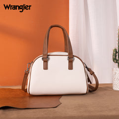 WG185-5112 Wrangler Whipstitch  Collection Satchel/Crossbody Bag -Beige