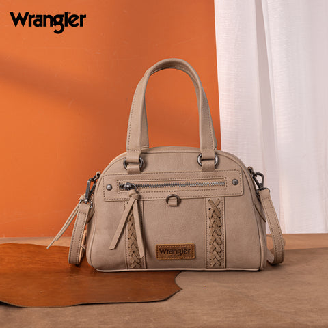 WG185-5112 Wrangler Whipstitch  Collection Satchel/Crossbody Bag -Khaki