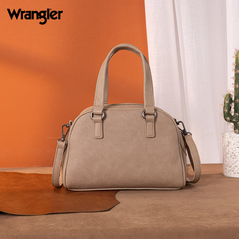 WG185-5112 Wrangler Whipstitch  Collection Satchel/Crossbody Bag -Khaki