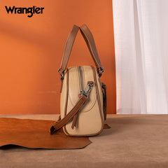 WG185-5112 Wrangler Whipstitch  Collection Satchel/Crossbody Bag -Tan