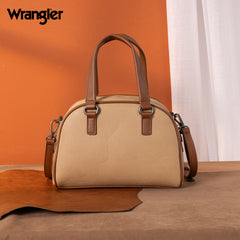WG185-5112 Wrangler Whipstitch  Collection Satchel/Crossbody Bag -Tan