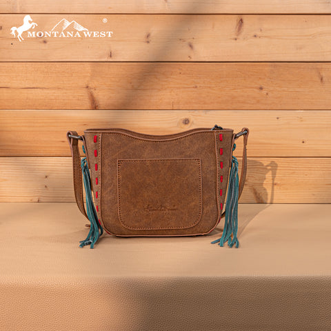 MW1348-8360  Montana West Embroidered Crossbody