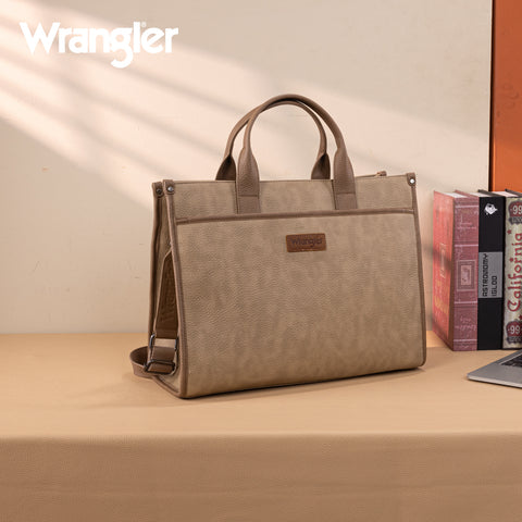 WG288-8119  Wrangler Carry-All Large Tote Work Tote /Crossbody - Tan