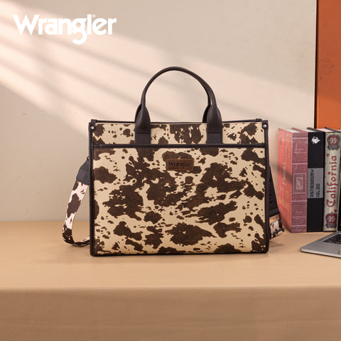 WG288-8119  Wrangler Carry-All Large Tote Work Tote /Crossbody - Cow-Coffee
