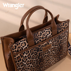 WG288-8119  Wrangler Carry-All Large Tote Work Tote /Crossbody - Leopard