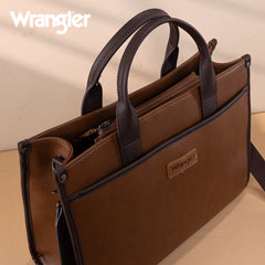 WG288-8119  Wrangler Carry-All Large Tote Work Tote /Crossbody - Brown-Coffee