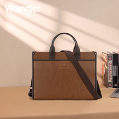 WG288-8119  Wrangler Carry-All Large Tote Work Tote /Crossbody - Brown-Coffee