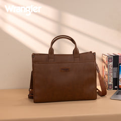 WG288-8119  Wrangler Carry-All Large Tote Work Tote /Crossbody - Brown