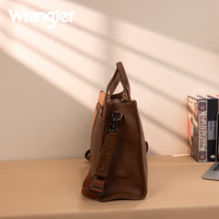 WG288-8119  Wrangler Carry-All Large Tote Work Tote /Crossbody - Brown