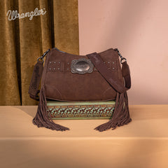 WG241-2022  Wrangler Fringe Buckle Hobo Bag/Crossbody Bag - Coffee