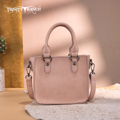TR192-8800  Trinity Ranch Floral Tooled Collection Mini Tote/Crossbody - Pink