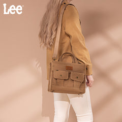 LEE53-001   LEE  Waxed Canvas Tote/Crossbody