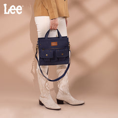 LEE53-001   LEE  Waxed Canvas Tote/Crossbody