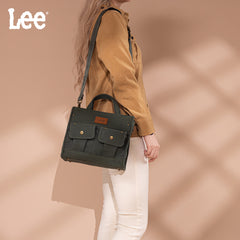 LEE53-001   LEE  Waxed Canvas Tote/Crossbody