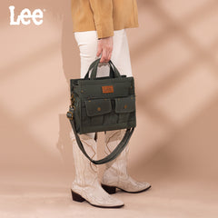 LEE53-001   LEE  Waxed Canvas Tote/Crossbody