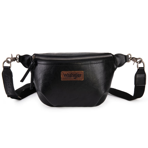WG82-194  Wrangler Fanny Pack Belt Bag Sling Bag - Black
