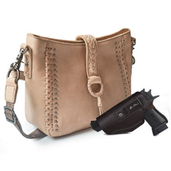 MWL-G001 Montana West Genuine Leather Collection Concealed Carry Hobo/Crossbody