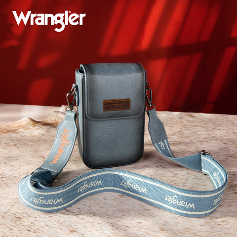 WG118-204  Wrangler Crossbody Cell Phone Purse With Back Card Slots - Jean