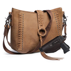 MWL-G001 Montana West Genuine Leather Collection Concealed Carry Hobo/Crossbody