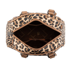 WG399-5112  Wrangler Leopard Print Satchel/Crossbody Bag-BR-LP