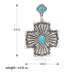 RCE-1116  Rustic Couture's  Cross Shape Earring