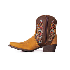 MWB6013  Montana West Women's Western Embroidered Cowgirl Boots - Full Grain Leather, Snip Toe