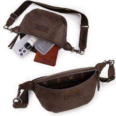 WG82-194  Wrangler Fanny Pack Belt Bag Sling Bag - Coffee