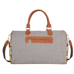 ABDF-1005BR (ABA-1005BR)  Montana West Rodeo Cowboy Print Canvas Weekender Bag