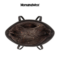 MWC-084B   Montana West Quilted Carry-All Tote -Black