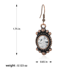 RCE-1108   Rustic Couture's  Artificial  Stone Dangling Earring