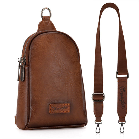 WG87-210A Wrangler Sling Bag/Crossbody/Chest Bag  - Brown