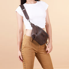 WG82-194  Wrangler Fanny Pack Belt Bag Sling Bag - Coffee