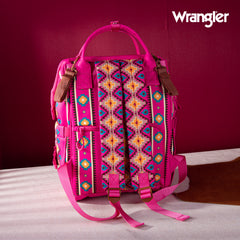 WG2204-9110   Wrangler Aztec Printed Callie Backpack - Hot Pink